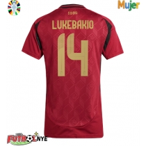 Camiseta Bélgica Dodi Lukebakio #14 Primera Equipación para mujer Eurocopa 2024 manga corta